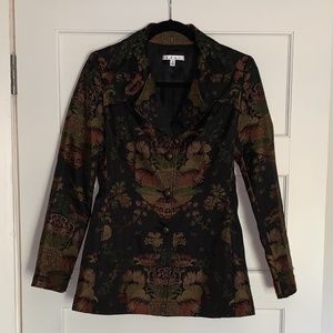 CAbi Chinoiserie Jacquard Blazer